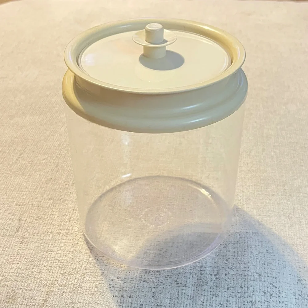 Vintage‎ Tupperware Counterparts Canister Clear 13.5 Cup 3.2L Push Button Lid